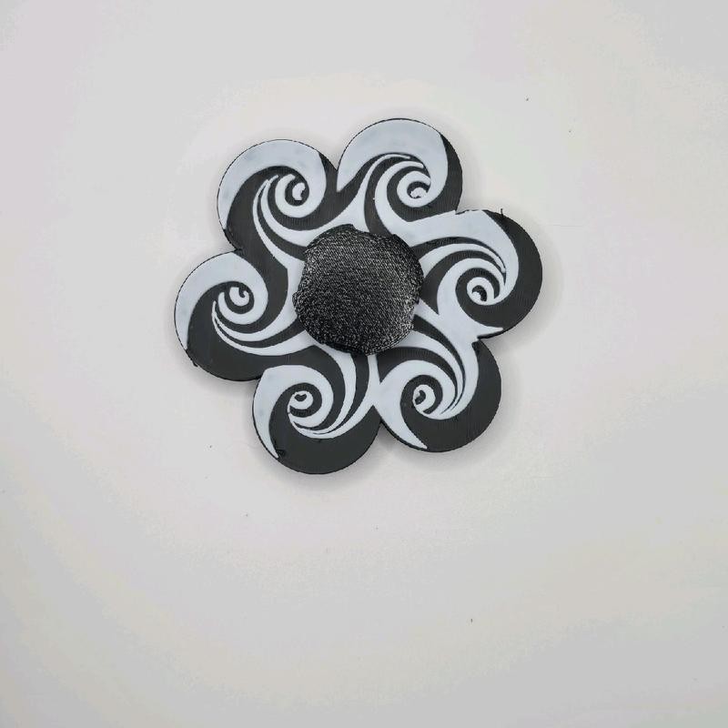 3D Printed Hypnotic Spiral Spinner (Animation only viewable through methods