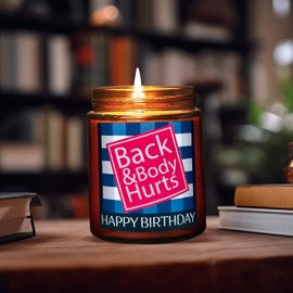 Briojoy Funny Birthday Gifts for Women Men - Fun 30th 40th 50th Birthday Gifts for Her Him - Relaxing Scented Happy Birthday Candle - Gift for Mom Dad Sister Coworker Friend - Bestie Birthday Presents