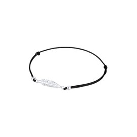 Elli Women's Feather Symbol Bracelet with Nylon in 925 Sterling Silver