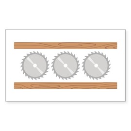CafePress Circular Saw Blades Sticker Rectangle Bumper Sticker Car Decal