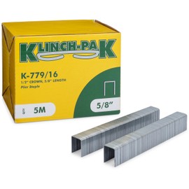 Klinch-Pak K-779/16, 5/8” Leg x 1/2" Wide Plier Staples, 5000 Per Package