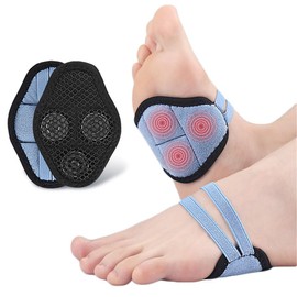 Arch Support Sleeves with 3 Magnets, 1 Pair Soft Elastic Flat Foot Arch Pad Plantar Fasciitis Brace Sleeves Orthotic Arch Support Wrap Pads for Fallen Arches, High Arch, Heel Spurs