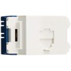 Panasonic WNT15649W Embedded Telephone Modular Jack, 6 Poles, 4 Cores,