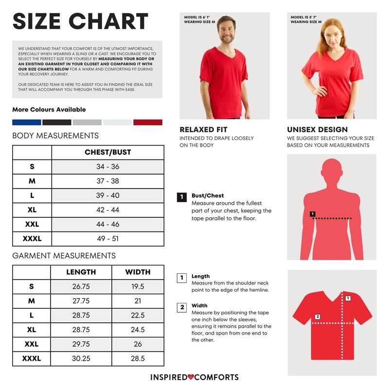 Inspired Comforts Camisa posoperatoria con Discreto Acceso a presión Lateral
