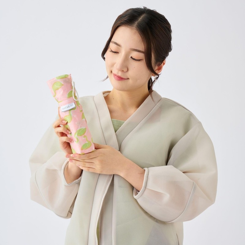 ムーンバット 【エスタ】 雨傘 折りたたみ傘 レディース 耐風 通勤 通学 ミニ フラミンゴ