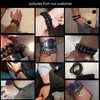 JeryWe 2Pcs 11mm Wood Beaded Bracelet for Men Buddhist Beads