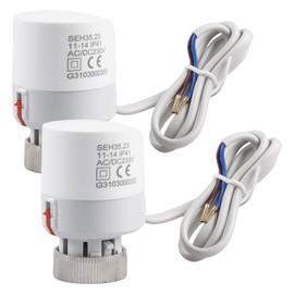 Actuator Underfloor Heating 230 V Actuator Thermoelectric Powerless Closed, 2-Piece Thread M30 x 1.5, Actuator for Underfloor Heating, Thermal Actuator Universal for Underfloor Heating