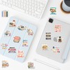 60Pcs Cat Book Stickers - Waterproof PVC Vinyl, Reusable, Residue-Free,