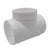 Kair Round Equal T-Piece 125mm - 5 inch Plastic Ducting
