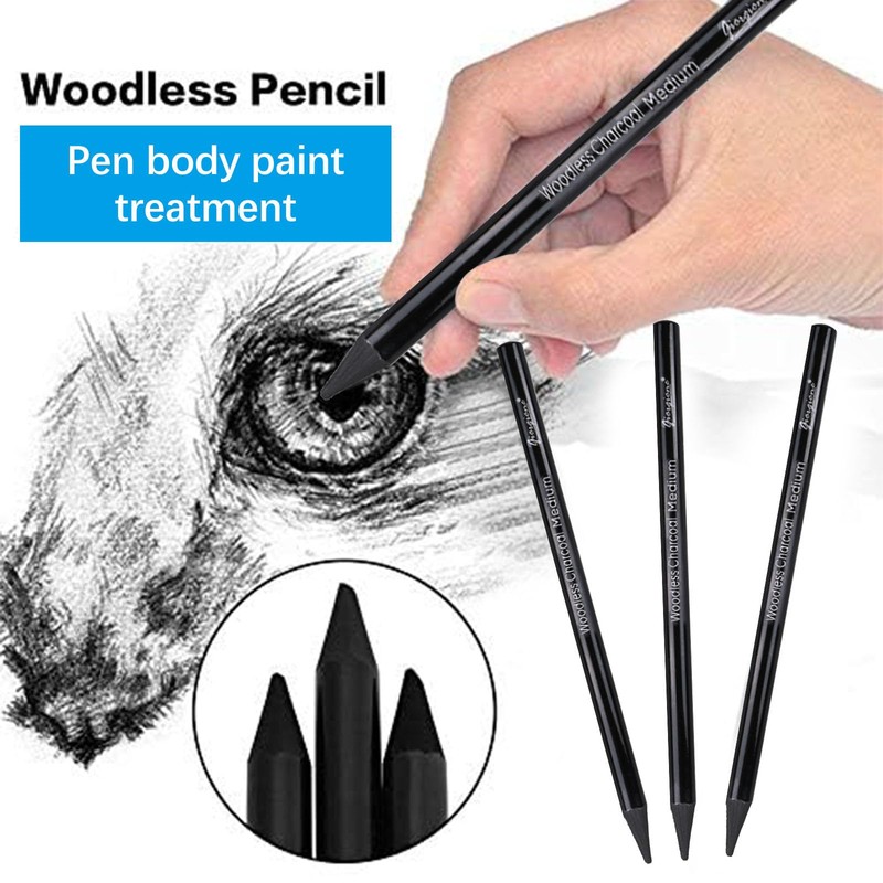 Butyeak Charcoal Pencils Set, Drawing Charcoal, Charcoal Pencils Set, Professional