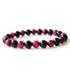 Gold Stone Pink Tiger Eye Onyx Bracelet, 0.3 inches (8