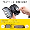 Sanwa Direct 200-CAR074BR Genuine Leather Key Case, Smart Key, Card