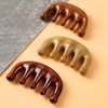 World On Wooden Versatile Gua Sha Hair & Scalp Massage Comb Birchwood V-Line Face Dual Roller 2ea