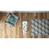 Colombo Ironing Cloth 140 x 55 cm Turquoise Wool Flowers