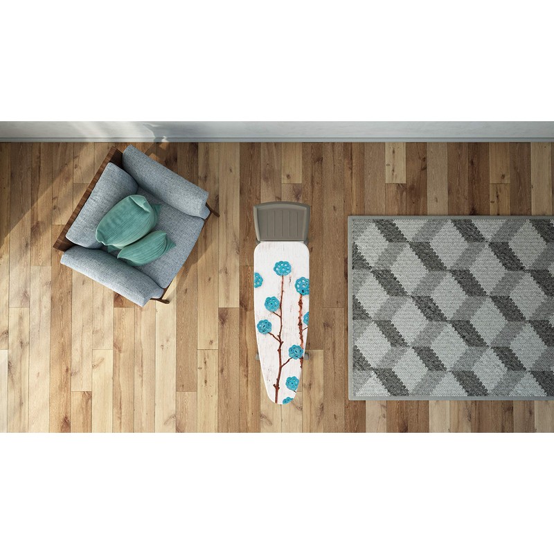 Colombo Ironing Cloth 140 x 55 cm Turquoise Wool Flowers