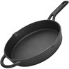 10 Inch Cast Iron Skillet, Pre-Seasoned Frying Pan with Dual