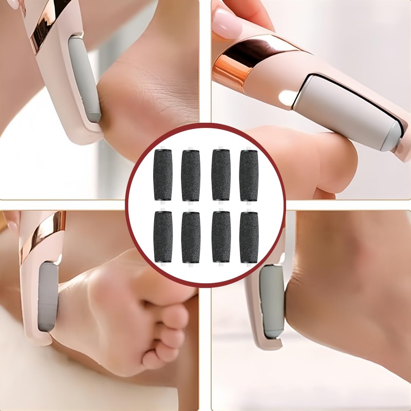 8PCS Foot File Replacement Rollers - Extra Coarse Refill Rollers