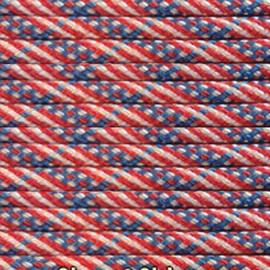 ParacordPlanet 100' 550 Cord Hank of Type III 550 Paracord - Stars & Stripes