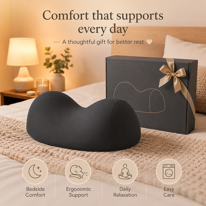 Contoured Cervical Pillow for Comfortable Sleep – Supportive Adult Bed