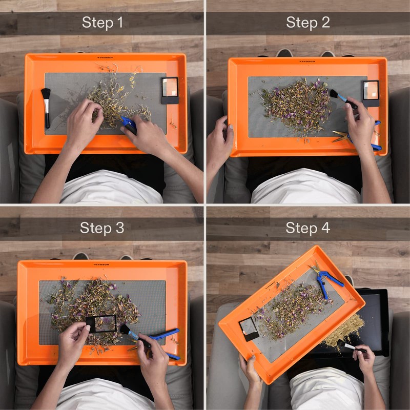 VIVOSUN Heavy Duty 2-in-1 Trimming Tray for Herbals Collecting, Dry
