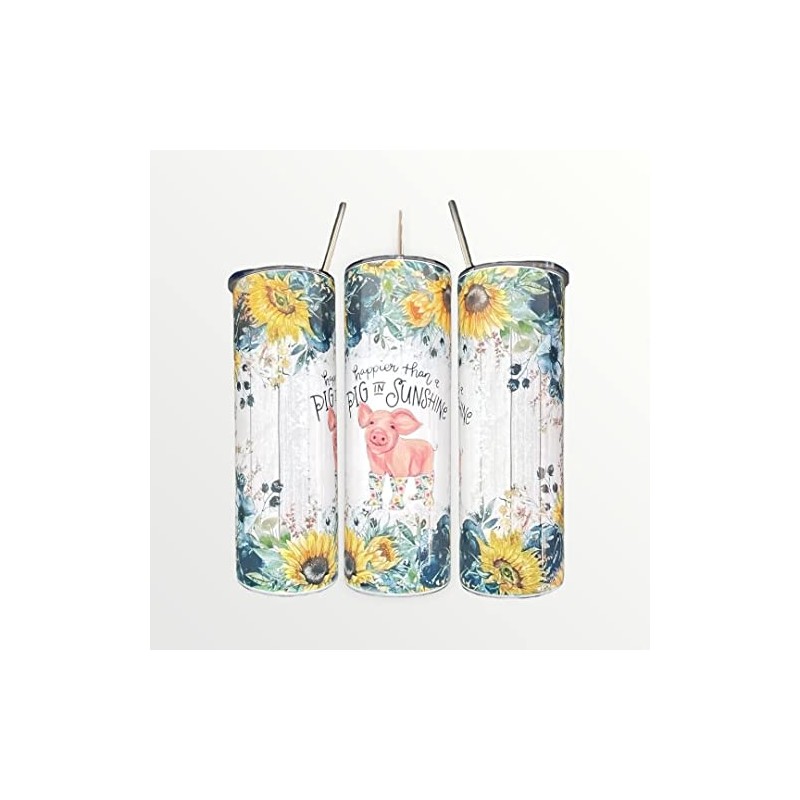 Blakes Pig in Sunshine Insulated 20oz Thermal Skinny Tumbler