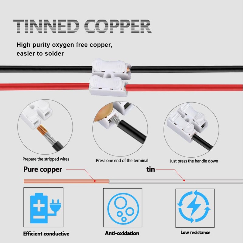 LEADTOPS 100FT 22 Gauge 22/2 2 Conductor Electrical Wire 2