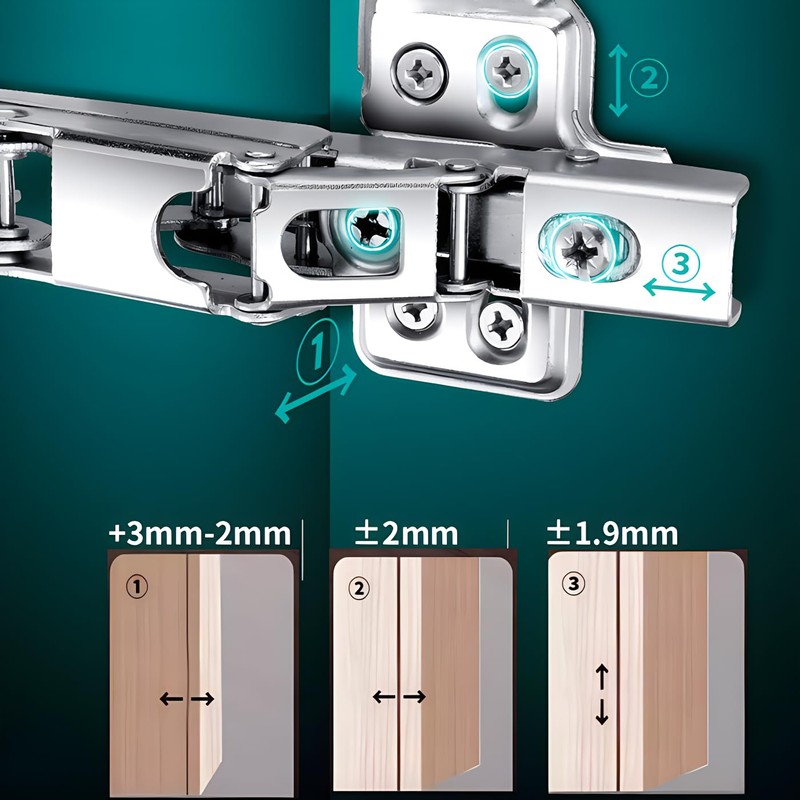 2-Pack 165 Degree Soft Close Cabinet Hinge Suitable for Frameless