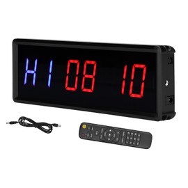 Fitness Timer, LED Workout Clock, Countdown Up Clock, Digital Display, Timer for Fitness, Home, Garage, Gym and Outdoor Sports