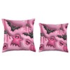 pink ghost pillow Throw Pillow, 18x18, Multicolor