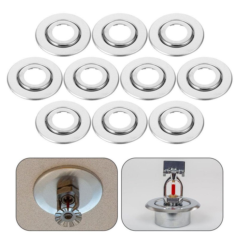 OUNONA Fire Sprinkler Head Escutcheon Plate, 20pcs Adjustment Range Recessed