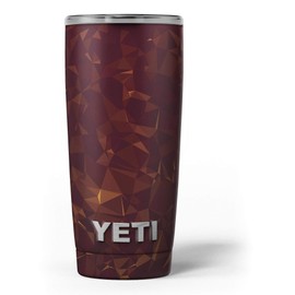 Design Skinz Brown and Copper Abstract Geometric Shapes - Skin Decal Vinyl Wrap Kit compatible with the Yeti Rambler Cooler Tumbler Cups