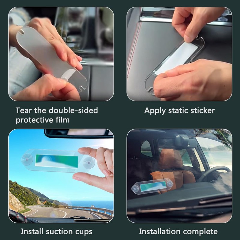 WINUERK 2PCS EZ Pass Holder, Transponder Holder, EZ Pass Strips