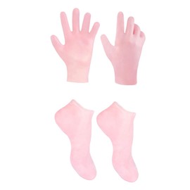 Healeved 1 Set Hydrating Sock Gloves Aocks Guasha Hydrating Gloves Gel Socks Cracked Hands Repair Gloves Exfoliating Moisturizing Moisturizer Anti Pink Sebs