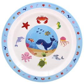 The Leonardo Collection Children's Sea Life Design Melamine Plate, 21.5 cm