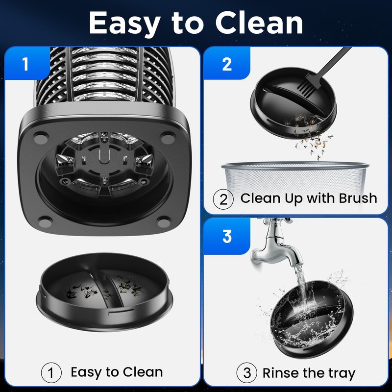 ZECHUAN Solar Bug Zapper Outdoor Waterproof, Portable Pest Control Electric
