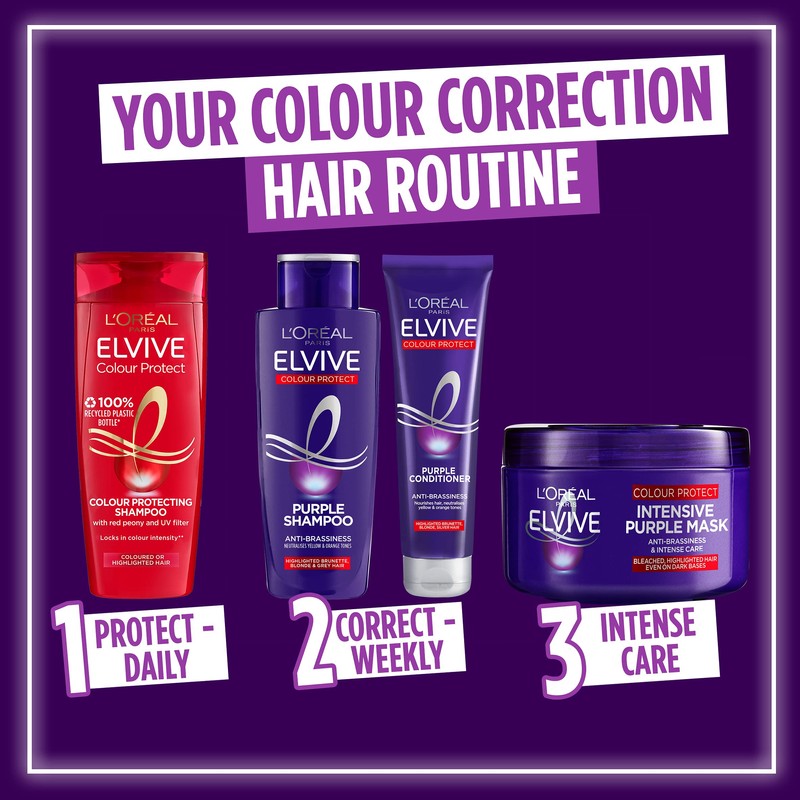 L'Oreal Paris Elvive Colour Protect Anti-Brassiness Purple Shampoo, 200ml