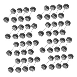 FUNOMOCYA 16 Sets Die-Cast Car Wheels with Rubber Tires, Realistic Design