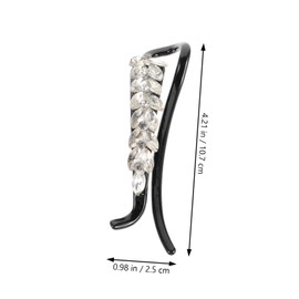 FOMIYES 2pcs French Banana Hair Clips for Women Lightweight Rhinestone Barrettes Elegant Hair Accessories Stylish Design for Daily Wear and Special Occasions