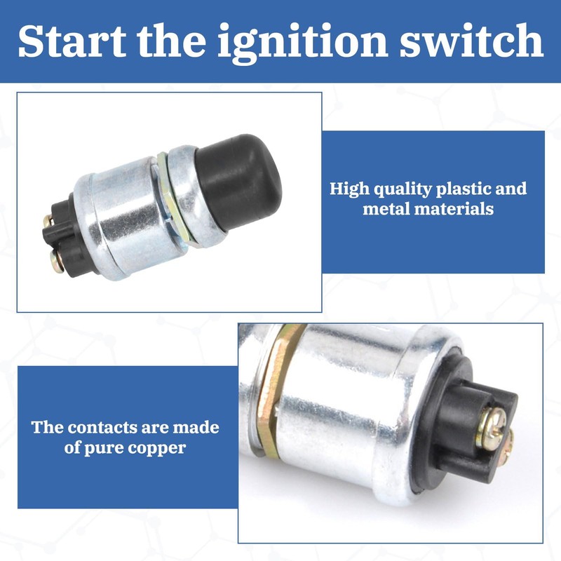 Push Button Switch,12V 60Amps Car Boat Ignition Push Button Momentary