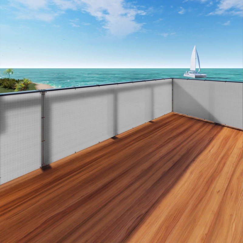 Windscreen4less 3'x50' Deck Balcony Privacy Screen for Deck Pool Fence
