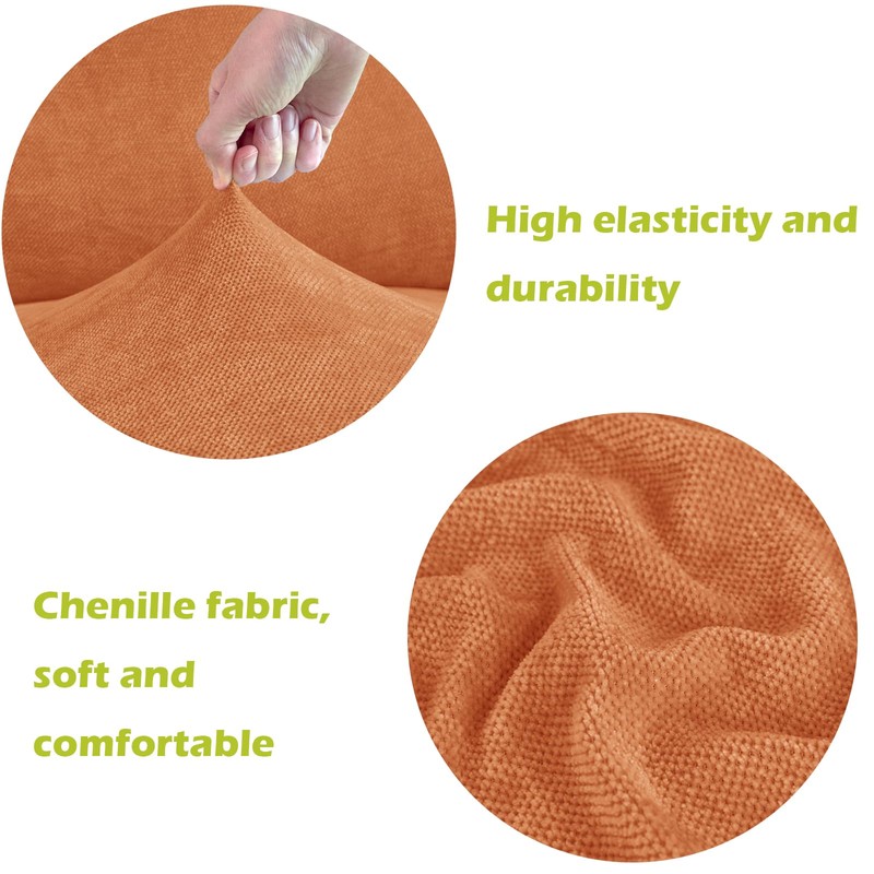 NEKOSUKI Arm Rest Covers Set, Chenille Arm Covers for Chairs