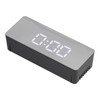 LED Mirror Alarm Clock Rectangular Digital Clock with Temperature Display