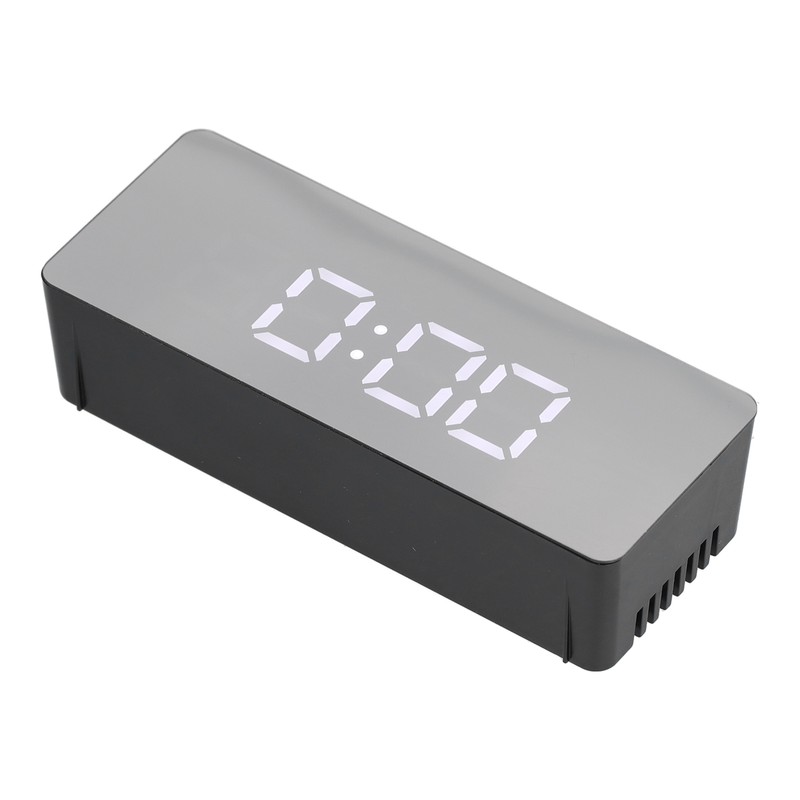 LED Mirror Alarm Clock Rectangular Digital Clock with Temperature Display