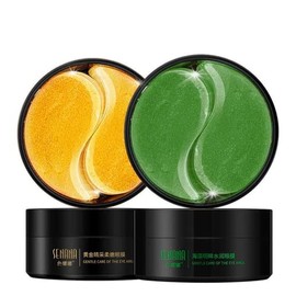 UNIVERSOENLINEA.COM Cuidado Facial Parche Colágeno Hidrata Anti Arruga Suaviza - colágeno y ácido hialurónico 60 pz para desinflamar el área de las bolsas de los ojos, reducción de líneas de expresión (Modelo 2 Algas)