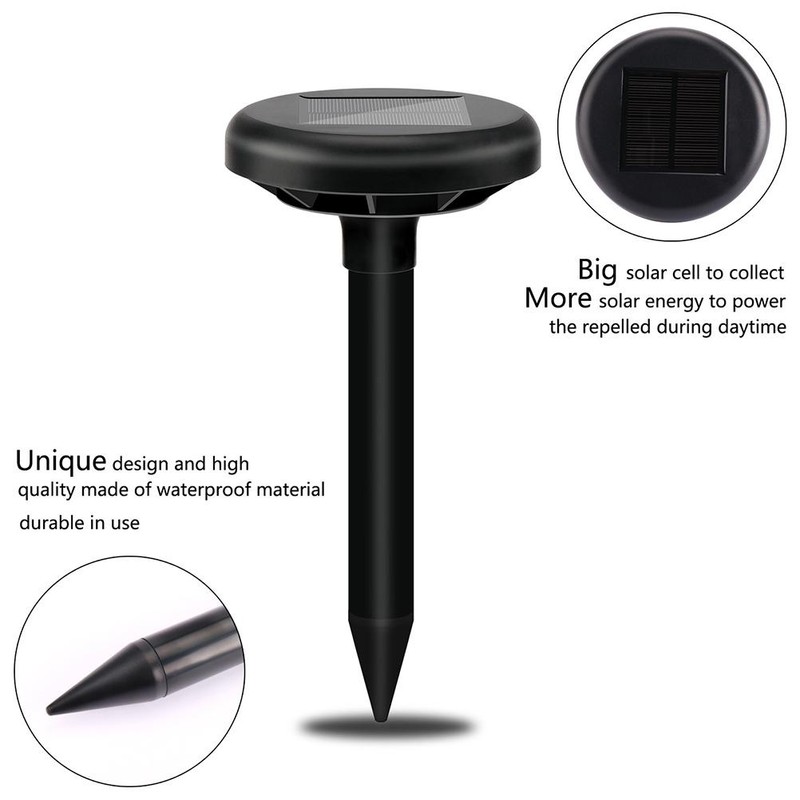 Solar Repellent Ultrasonic Pest Control Waterproof Pest Repeller for Lawn