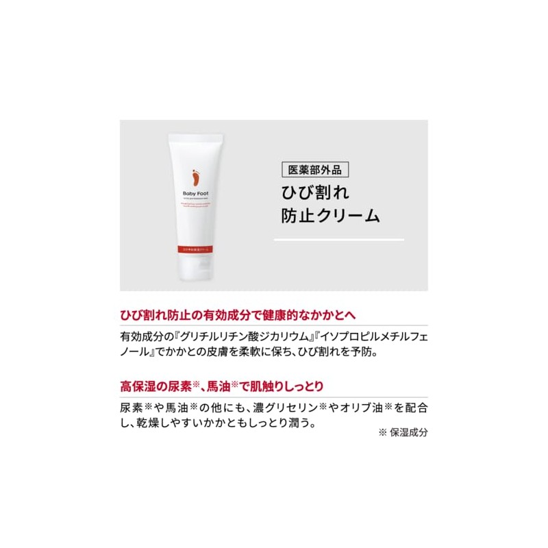 Baby Foot (ベビーフット) Cracked Heel Prevention Set Cream with 2