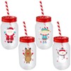 Widdle Gifts Christmas Mason Jar and Straw - Re-useable Sturdy