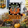 CROWNED BEAUTY Fall Garden Flag Pumpkin 12x18 Inch Double Sided