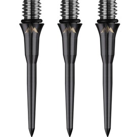 Mission Titan Pro Titanium Conversion Dart Points - Soft to Steel (Black - Grooved, 26mm)