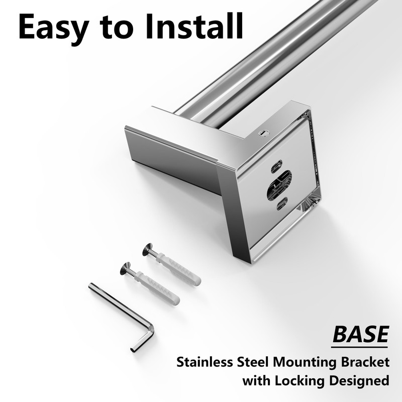 MIROAMZ Towel Bar, Adjustable 12.7inch to 23.2inch Wall Mounted Towel